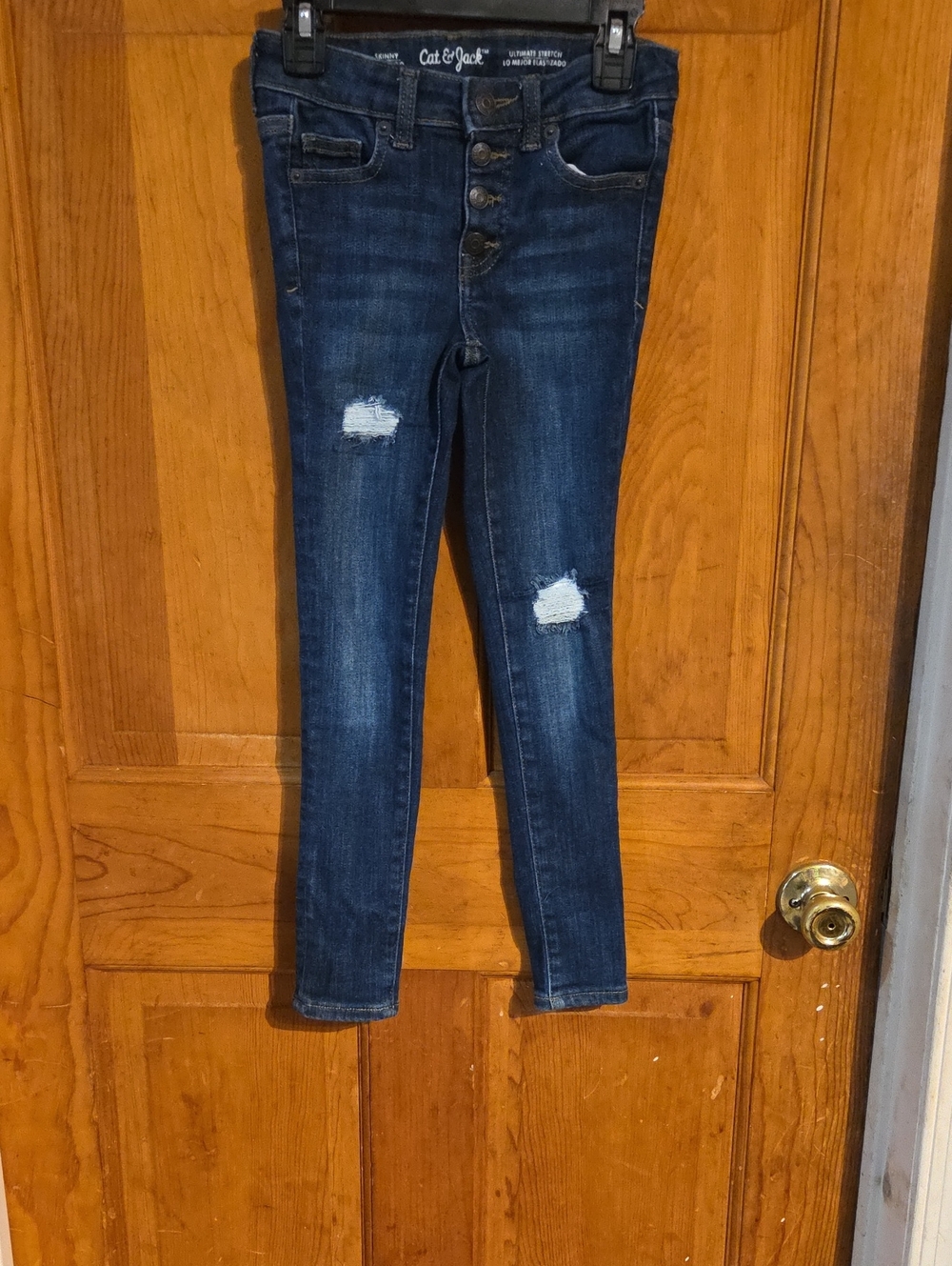 Cat & Jack Dark Indigo Distressed Skinny Jeans